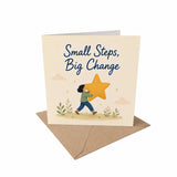 Small Steps Big Change Encouragement Card New Beginnings, Personal Growth, Motivation, Progress