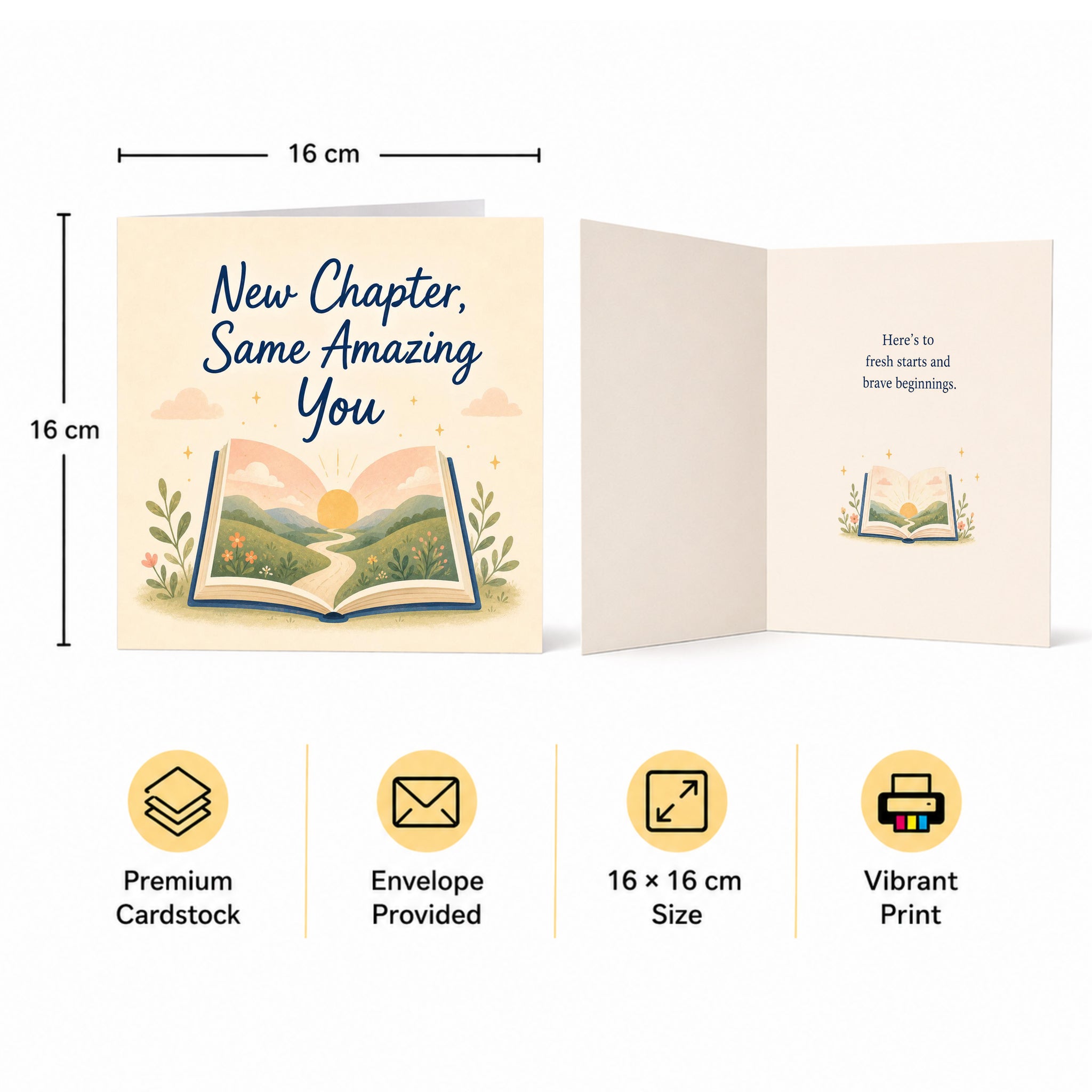 New Chapter Same Amazing You Encouragement Card New Beginnings Graduation
