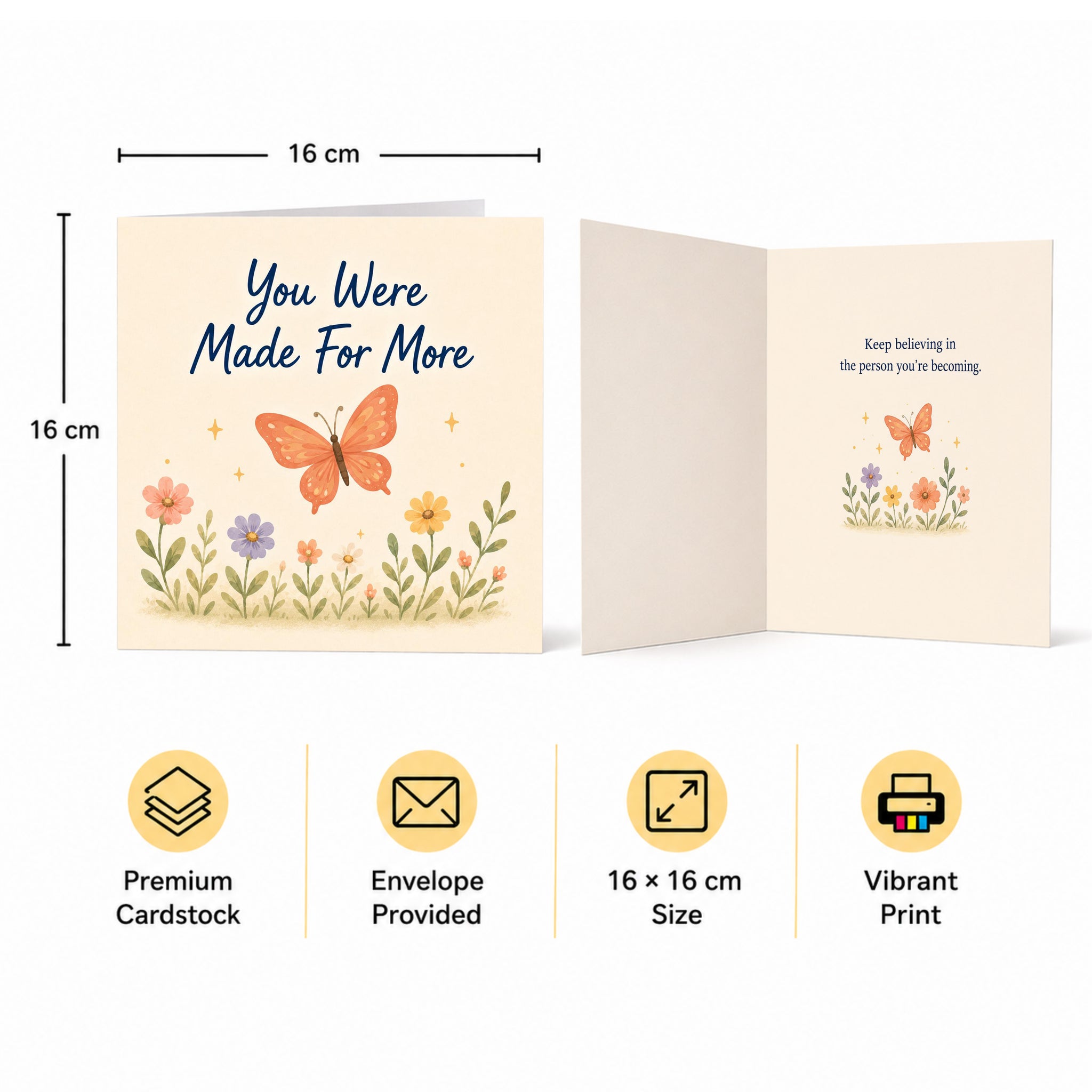 You Were Made for More Encouragement Card Self Worth, Personal Growth, Believe In Yourself 