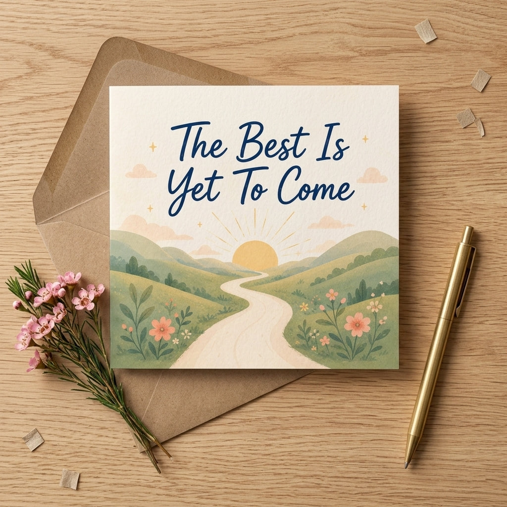 The Best is Yet to Come Encouragement Card New Beginnings, Future, Optimism