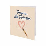 Progress Not Perfection Encouragement Card Self Compassion
