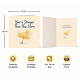 You're Stronger Than This Storm Encouragement Card Hard Times, Grief, Illness