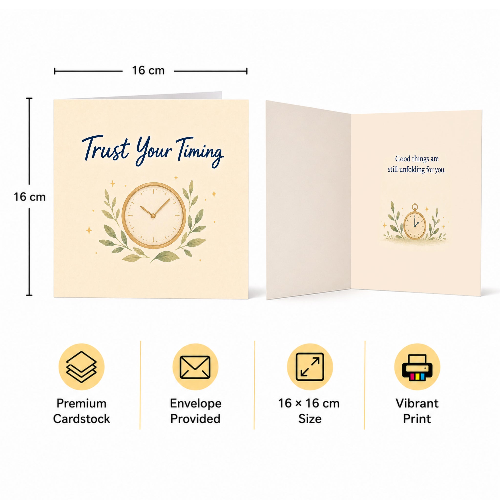 Trust Your Timing Encouragement Card Patience, Waiting Season