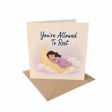 You're Allowed to Rest Encouragement Card Self Care