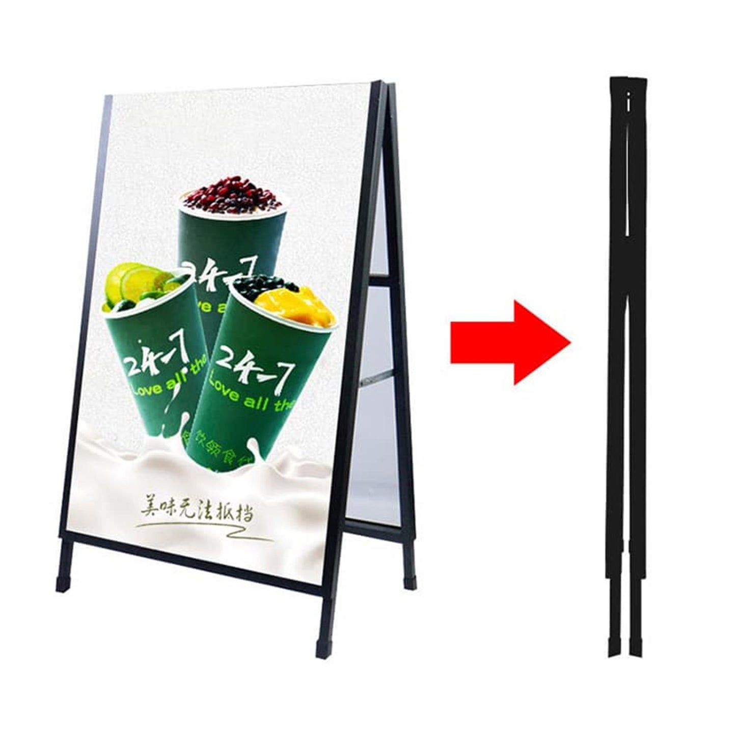 Metal Frame Double Side Advertising Outdoor Poster Display Stand 60 x 90cm