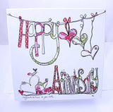 Tracey Russell Happy Anniversary Personalisable Plate & Pen Gift Set
