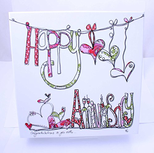 Tracey Russell Happy Anniversary Personalisable Plate & Pen Gift Set