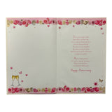 On Our Ruby Anniversary Neutral Traditional Floral Heart Card