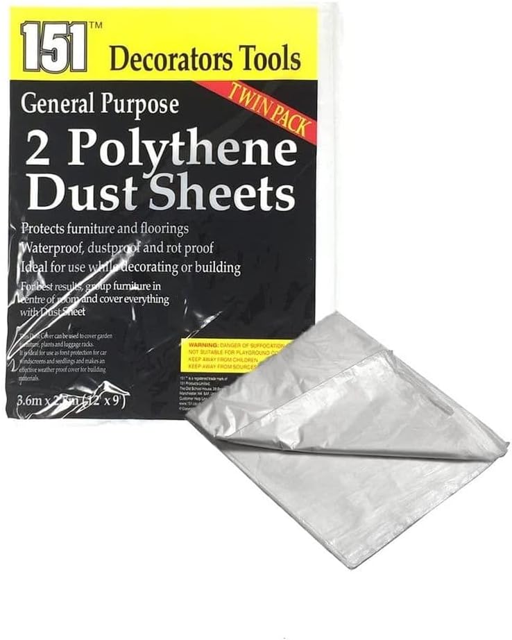 General Purpose 2 Polythene Dust Sheets, tool