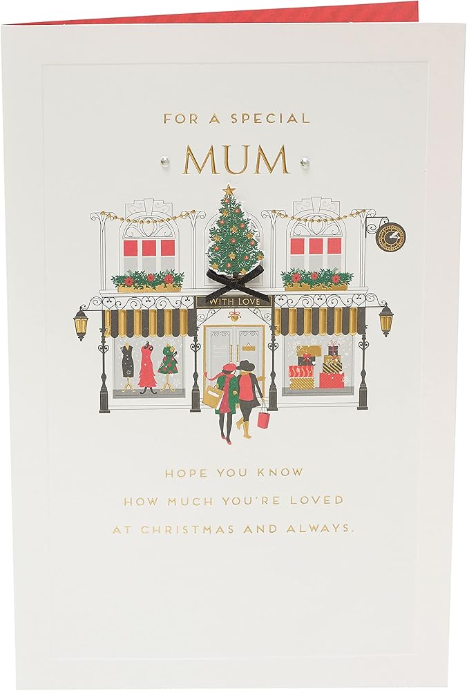 Stylish Contemporary Design Mum Christmas Card