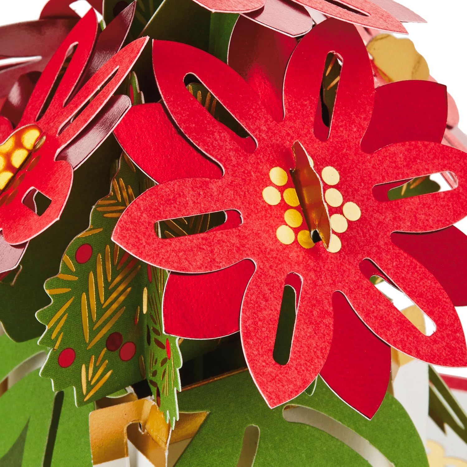 Poinsettia Flowers 3D and Pop Up Christmas Card {DC}
