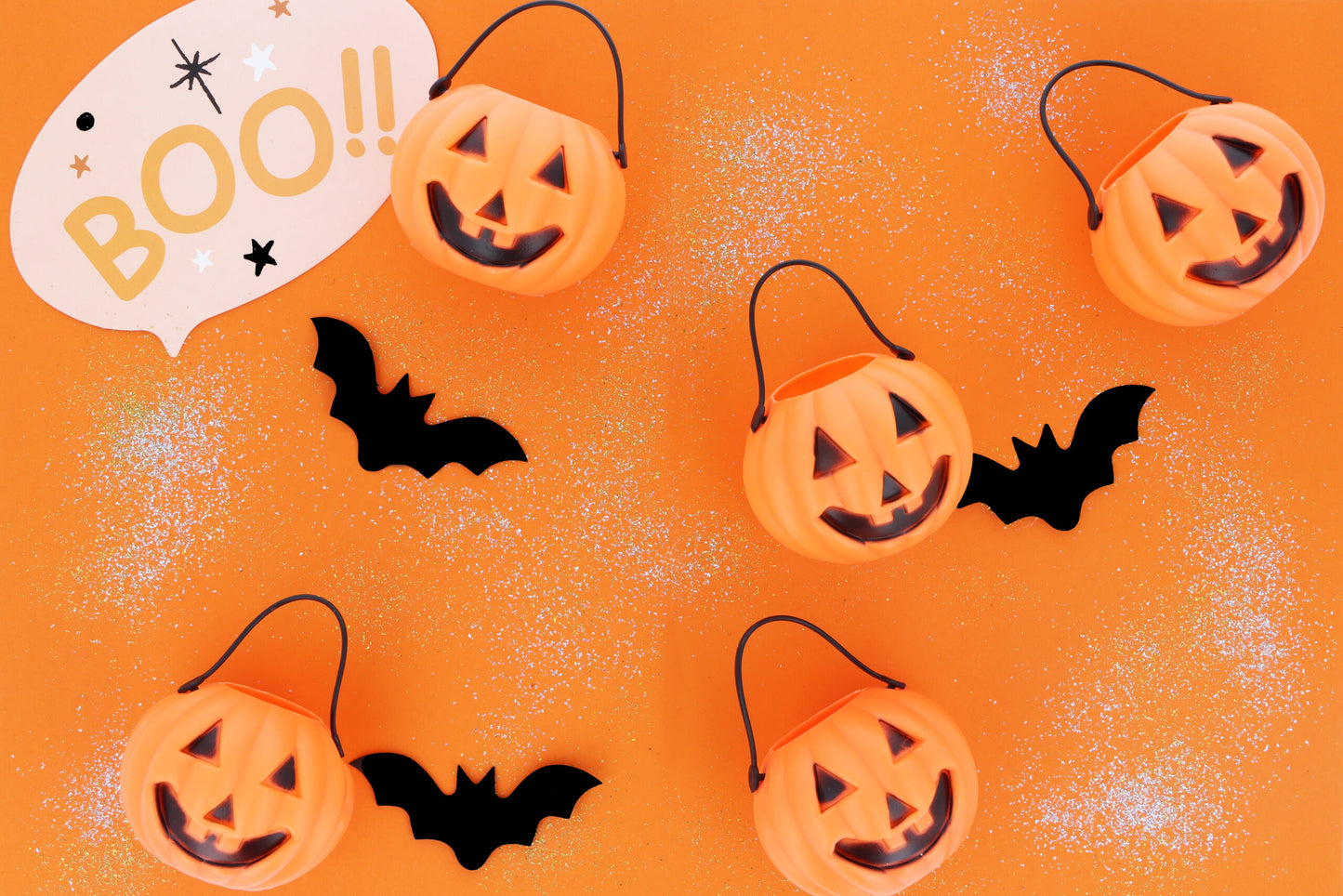 Pack of 6 Halloween Pumpkin Treat Buckets 6.5cm x 5.5cm