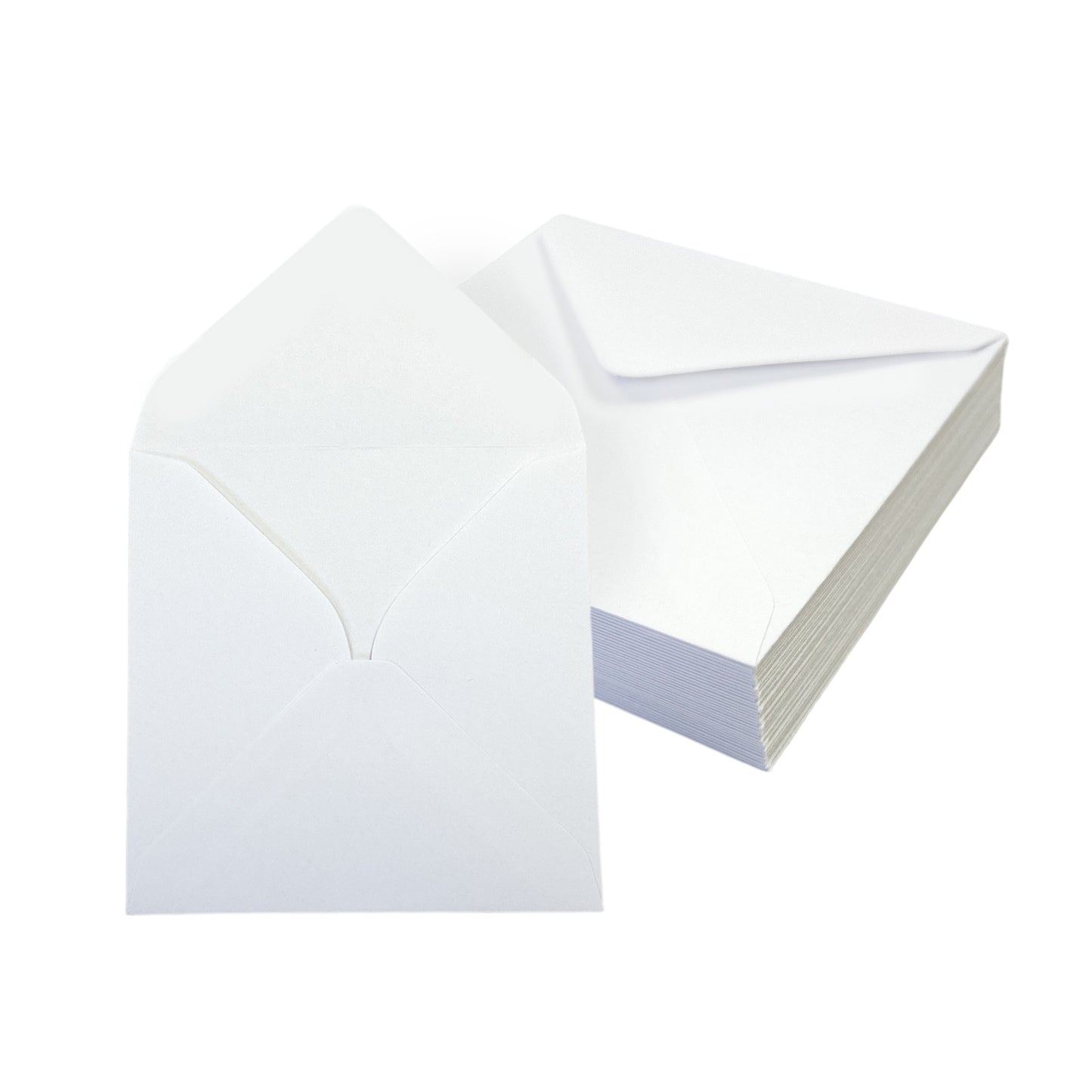 Pack of 50 White 100gsm 113x113mm Gummed Envelopes
