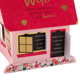 Pop Up 3D House Design Wife Valentine's Day Card
