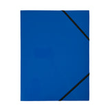Janrax A4 Blue Laminated Card 3 Flap Folder with Elastic Closure