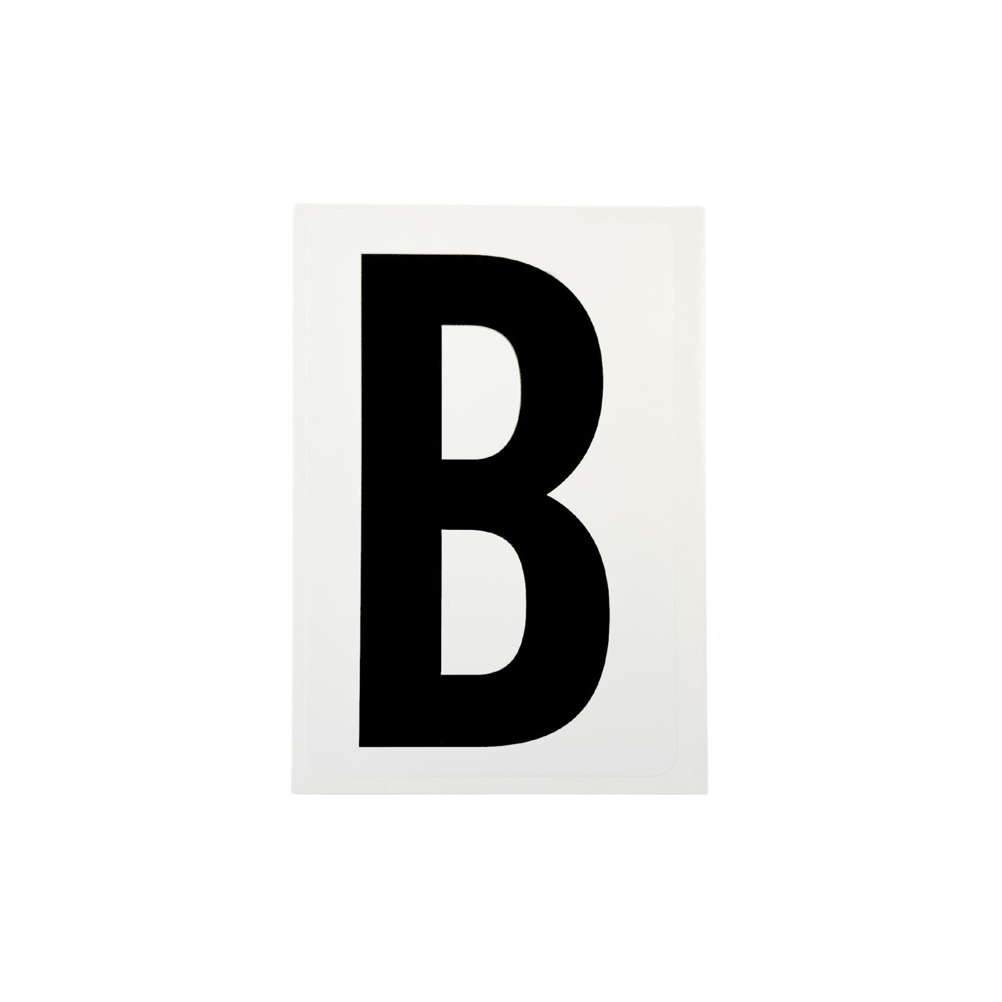 Waterproof Wheelie Bin Black Letter B Sticker