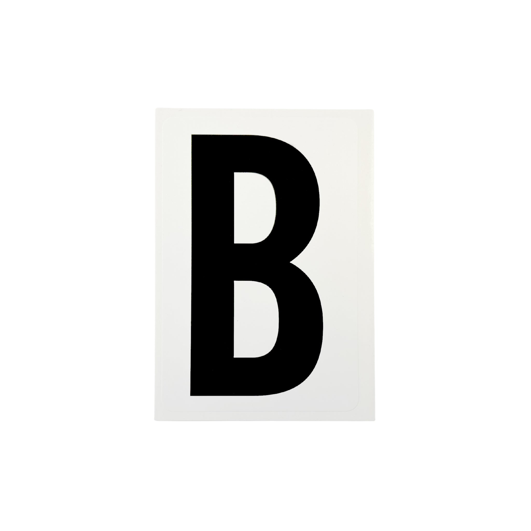 Waterproof Wheelie Bin Black Letter B Sticker
