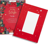 Traditional Illustrated Festive Design Luxury Boxed Wife Christmas Card