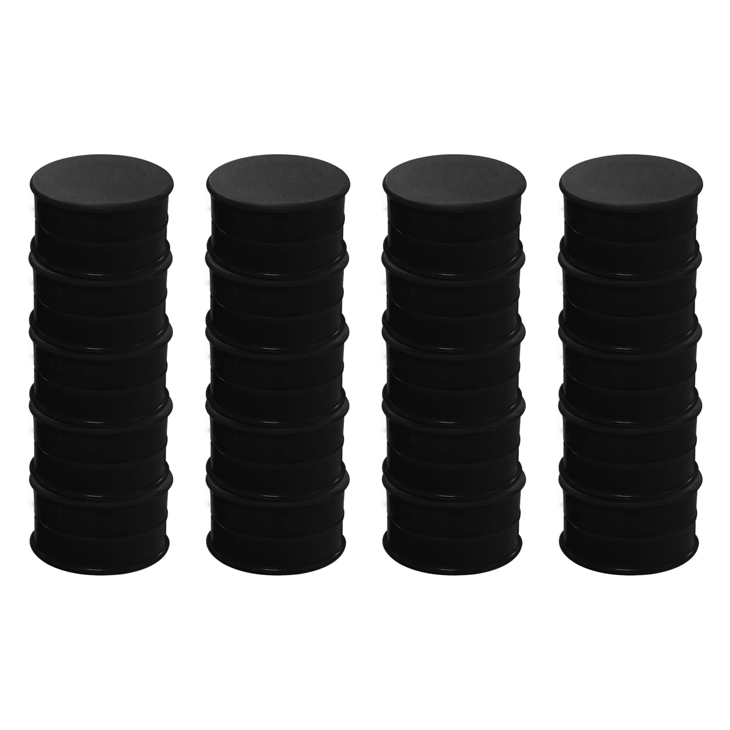 Pack of 12 Black 24mm Magnets