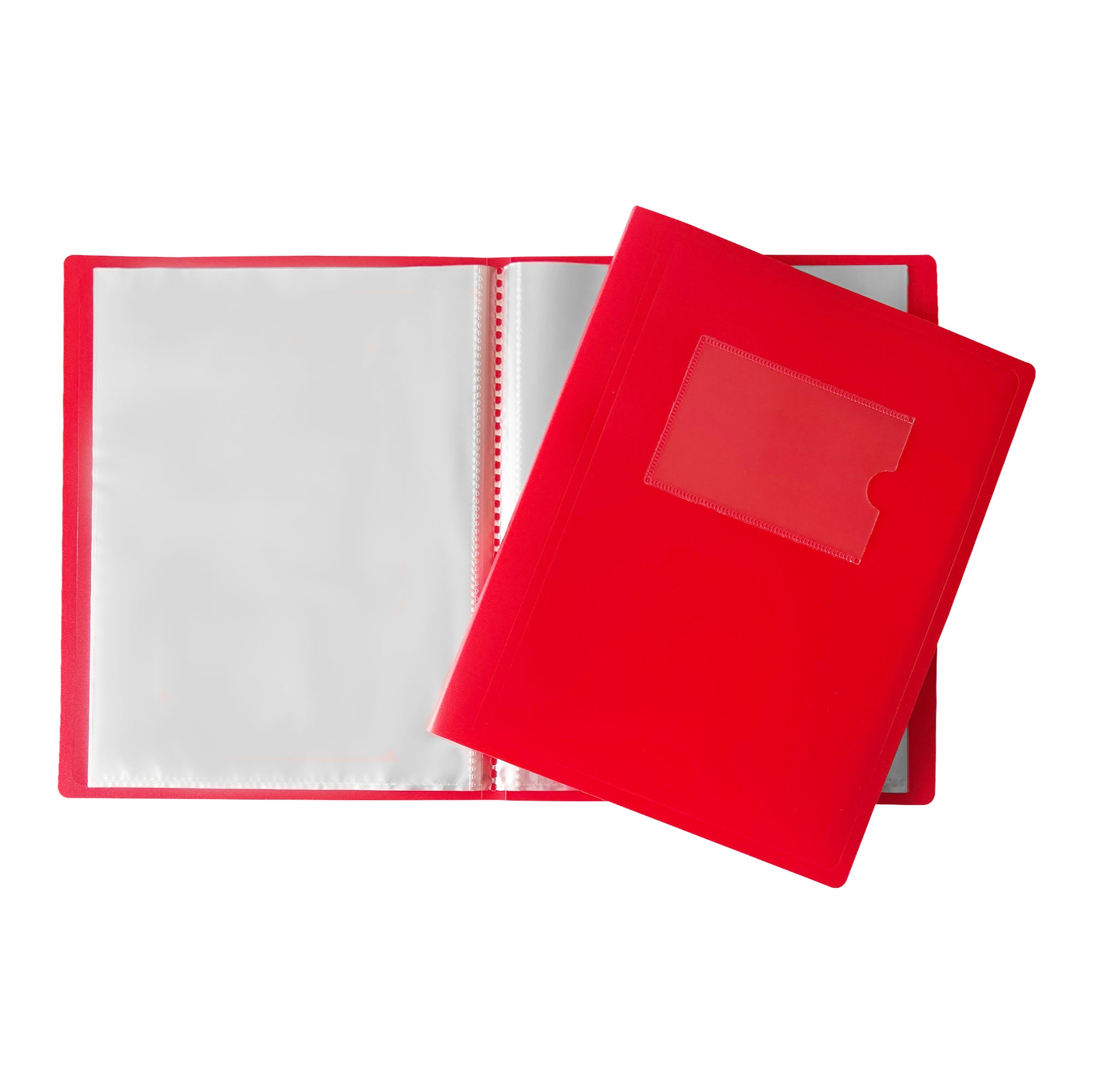 A5 Red Flexible Cover 20 Pocket Display Book