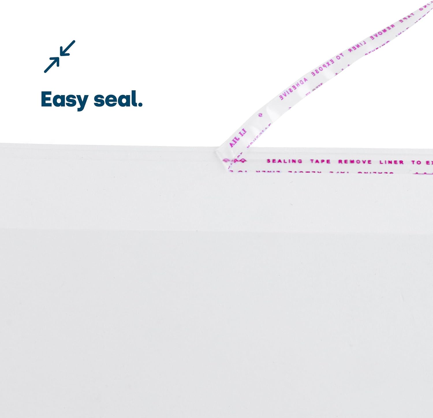 Pack of 100 Clear OPP Bags 10 x 15cm with Self-Adhesive Strip
