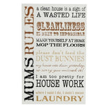 MDF Mum's Life Rules Wall Plaque , Christmas, Birthday, Anytime Gift