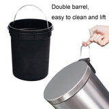 Stainless Steel Silver Metal Wastebin 12L