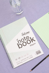 A4+ 100 Pages Twin Wire SEN Green Paper Dyslexia Notebook - Lined with Margin