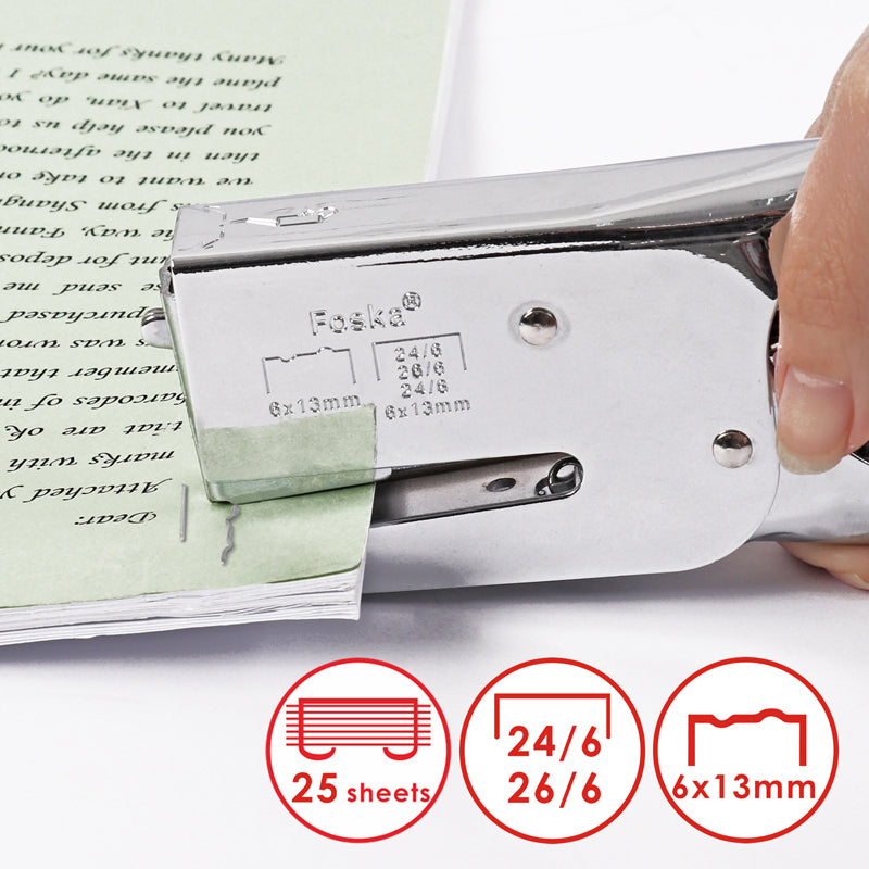Metal Stapler Silver 24/6 26/6