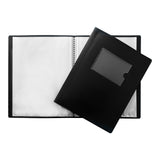 A5 Black Flexible Cover 20 Pocket Display Book