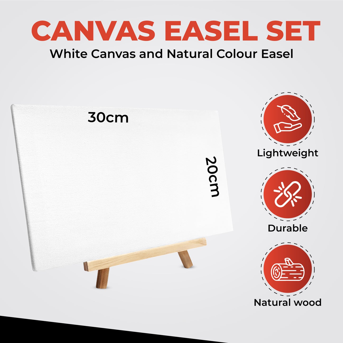 20x30cm Canvas Easel Set
