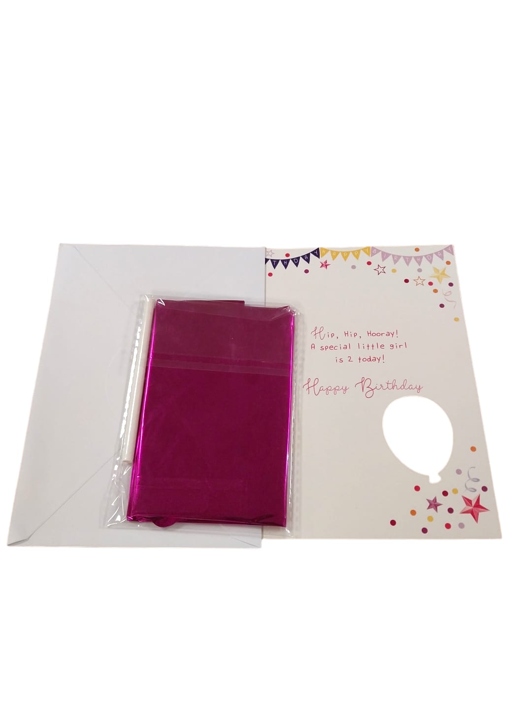 You Are 2 Today Girl Balloon Boutique Greeting Card