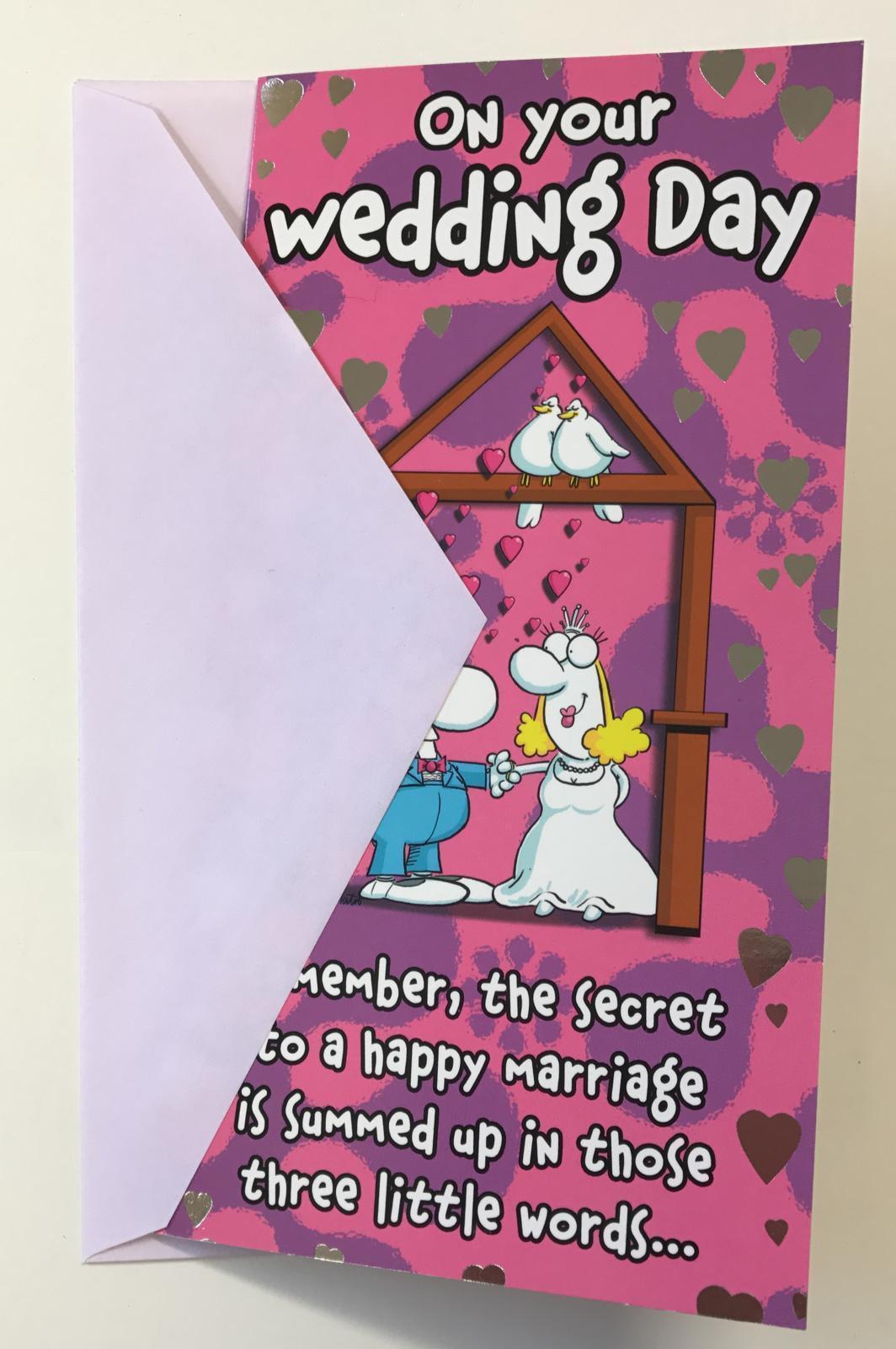 On Your Wedding Day Remember The Secret Humour Card Congratulations