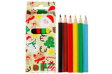 6 Pieces Christmas Colored Pencils 9cm