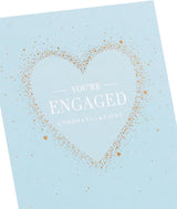 Heart Design Bride & Groom Engagement Congratulations Card