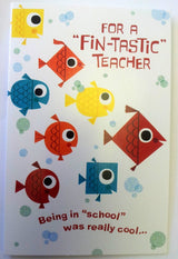 For A FiN-TASTiC TEACHER Thank You Card