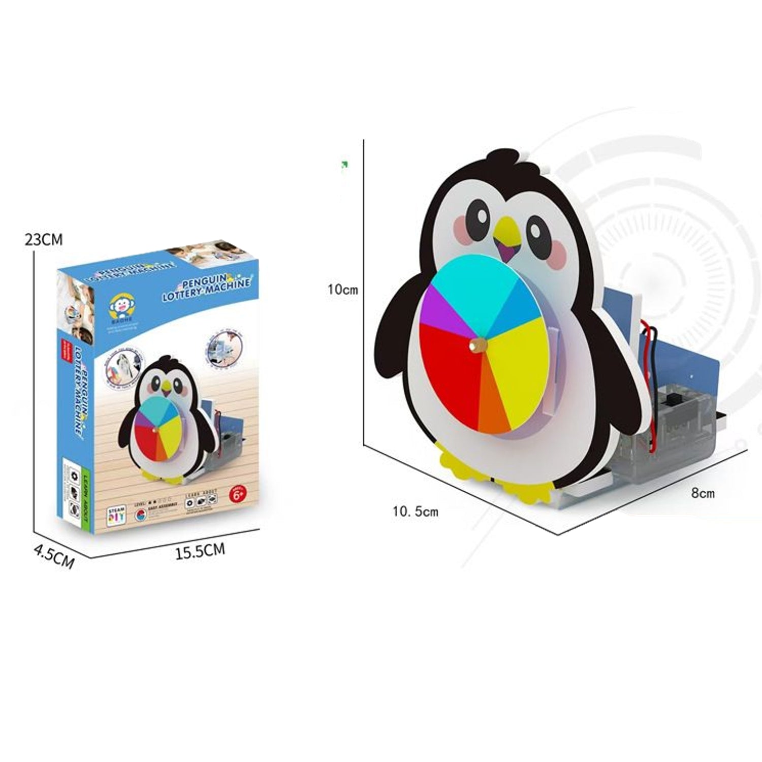 Penguin Lottery Machine DIY Stem Toy with Instruction Book