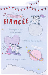 Cute Sketch Design Fiancée Valentine's Day Card