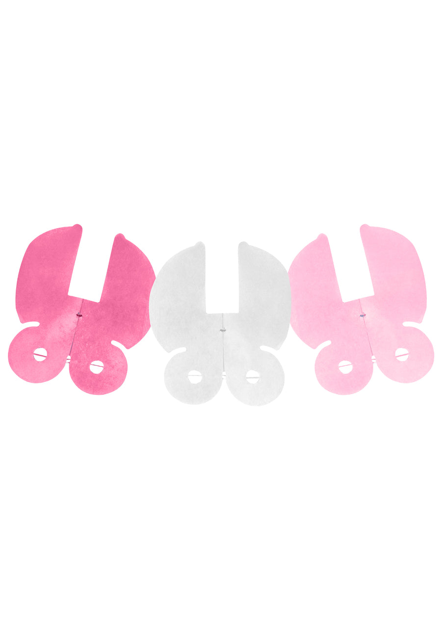 Decoration Garland Pram Pink 2.6m