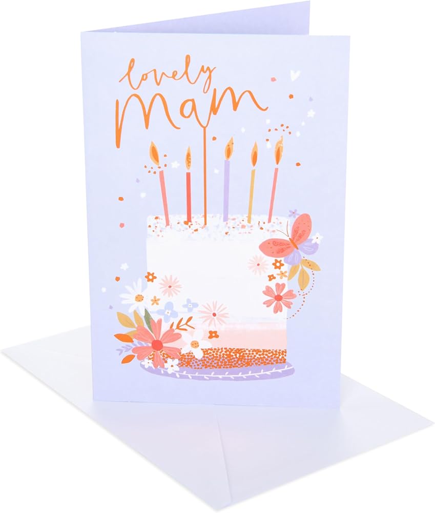 Mam Birthday Card Cake Design 