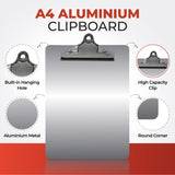 Janrax A4 Aluminum Clipboard Butterfly Clip