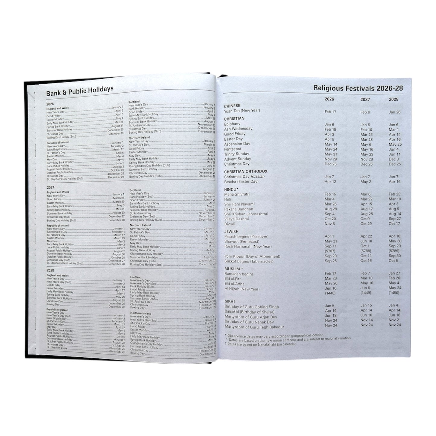 Janrax 2027 A5 Day Per Page Burgundy Desk Diary
