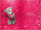 Bear Holding Rose And Envelope Girlfriend Keepsake 3D Valentine's Day Card