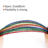 Pack of 100 Assorted Glitter Chenille Stem Pipe Cleaners 0.6 x 30cm