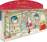 Amazing Brother Spectacular 3D Santa Scene Freestanding Christmas Card {DC}