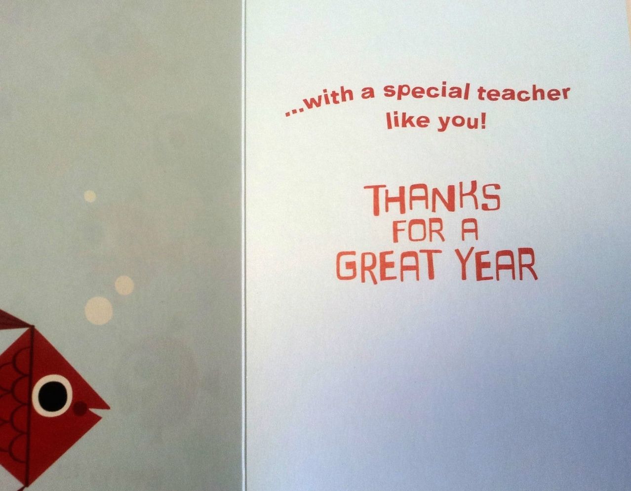 For A FiN-TASTiC TEACHER Thank You Card