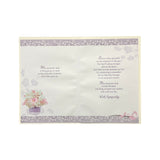 With Sympathy On Loss of Your Daughter Silver Foiled Card