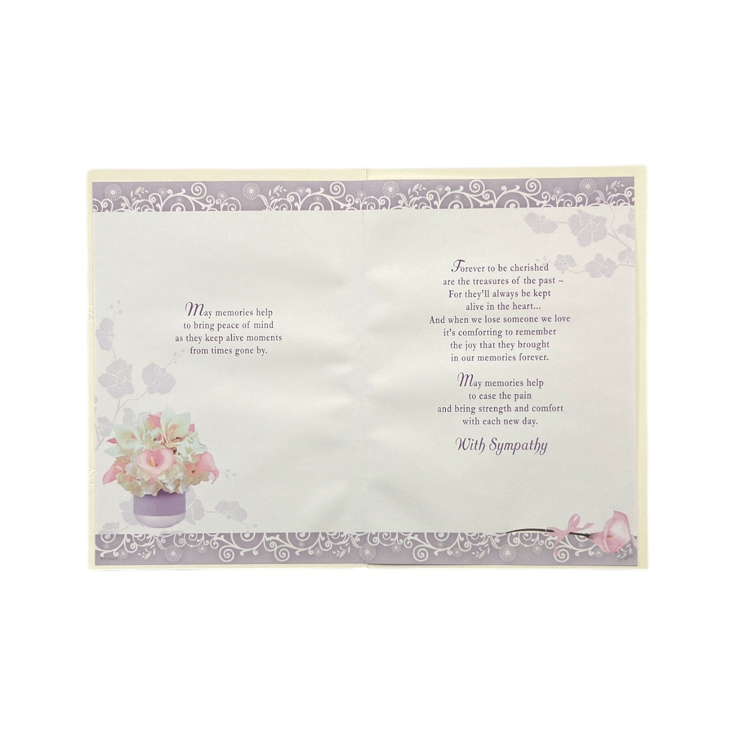 With Sympathy On Loss of Your Daughter Silver Foiled Card