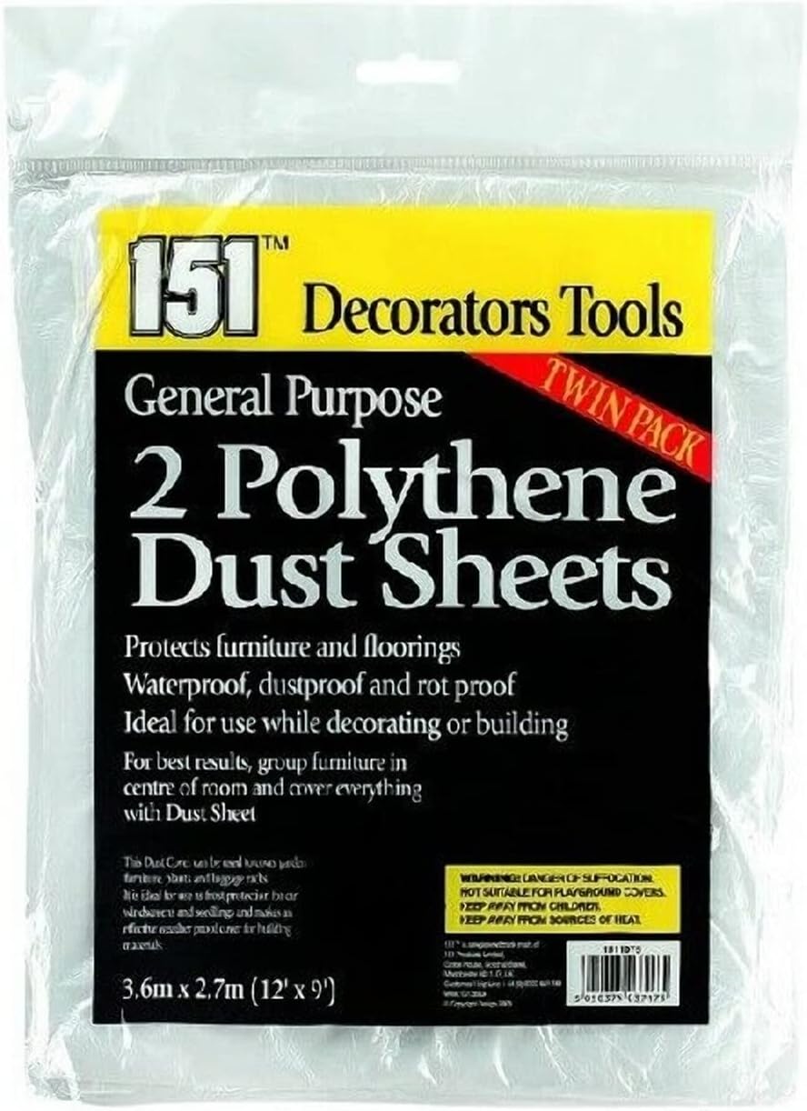 General Purpose 2 Polythene Dust Sheets, tool