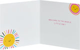 Bright Pink Design New Baby Girl Birth Congratulations Card